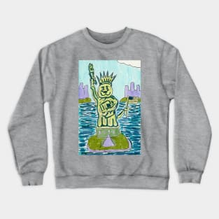 Statue of Kitty Liberty Crewneck Sweatshirt